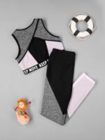 Girls Activewear Tracksuit Set - Sleeveless Tank & Sport Leggings for Gymnastics, Fitness, Yoga - Image 4