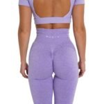 Speckled Seamless High-Waisted Scrunch Yoga Leggings - Image 2