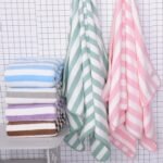 Quick-Dry Luxury Stripe Microfiber Bath Towel - Image 3