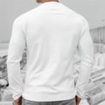 Men's Long Sleeve Slim Fit Sports T-Shirt with Zipper Neckline - Image 3