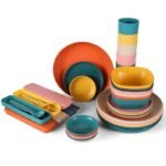Eco-Friendly Wheat Straw 42-Piece Cutlery Set - Portable Dinnerware for Picnics and Camping - Image 6