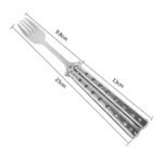 Stainless Steel Balisong Tableware: Folding Spoon & Fork Trainer - Image 7