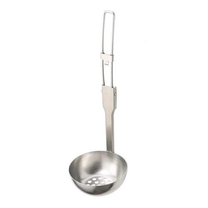 Compact Stainless Steel Folding Spatula for Outdoor Cooking and Camping - Image 5