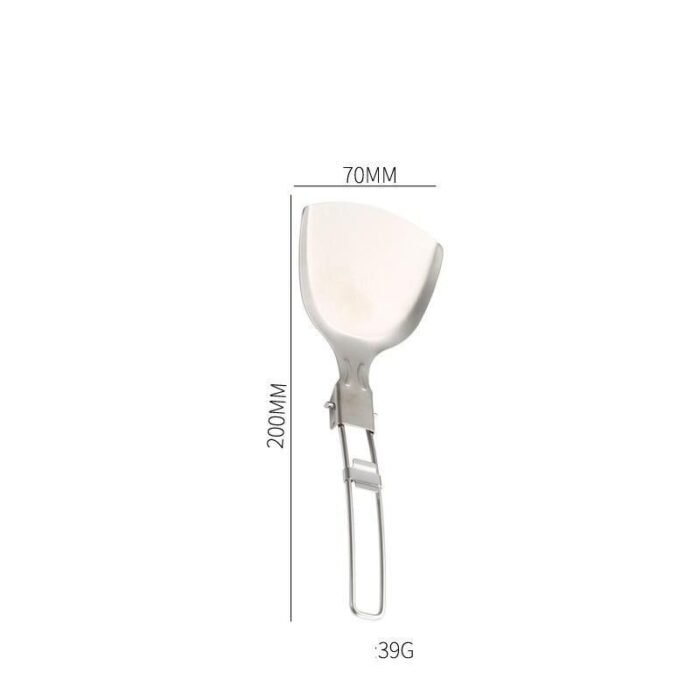Compact Stainless Steel Folding Spatula for Outdoor Cooking and Camping - Image 6
