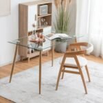 Modern Elegance Glass Dining Table with Metal Legs - Image 6