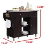 Multi-Purpose Kitchen Island with Spice Rack and Towel Holder - Image 6
