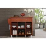 Multi-Purpose Kitchen Island with Spice Rack and Towel Holder - Image 4