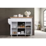 Multi-Purpose Kitchen Island with Spice Rack and Towel Holder - Image 3
