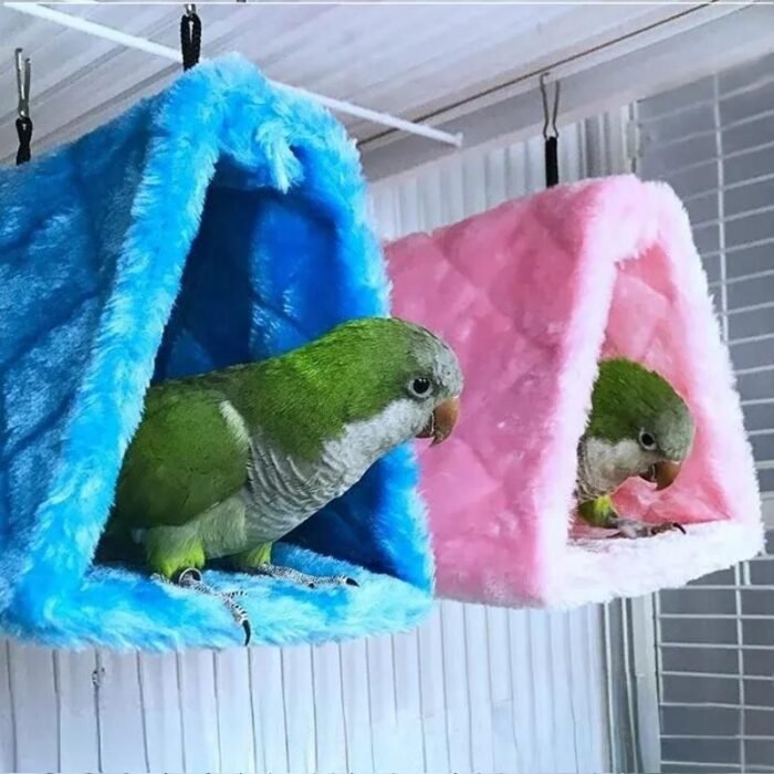Cozy Plush Parrot Hammock - Soft Warm Bird Nest - Image 2