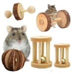 Natural Wooden Molar & Play Toys for Small Pets - 2 Piece Set - Image 2
