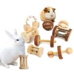 Natural Wooden Molar & Play Toys for Small Pets - 2 Piece Set - Image 4