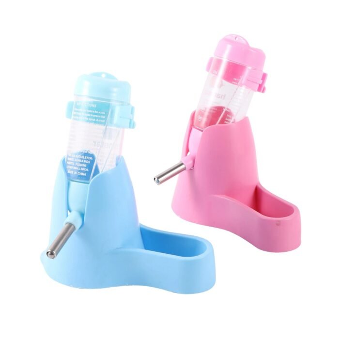 Compact 80ml Hamster Water Bottle with Integrated Feeding Trough - Image 5