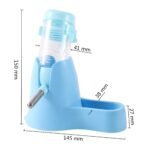 Compact 80ml Hamster Water Bottle with Integrated Feeding Trough - Image 3