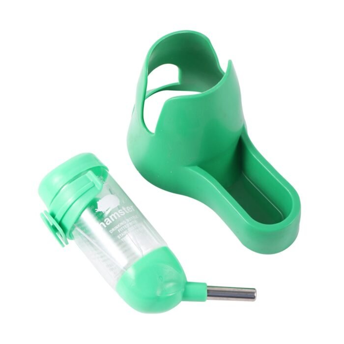 Compact 80ml Hamster Water Bottle with Integrated Feeding Trough - Image 6