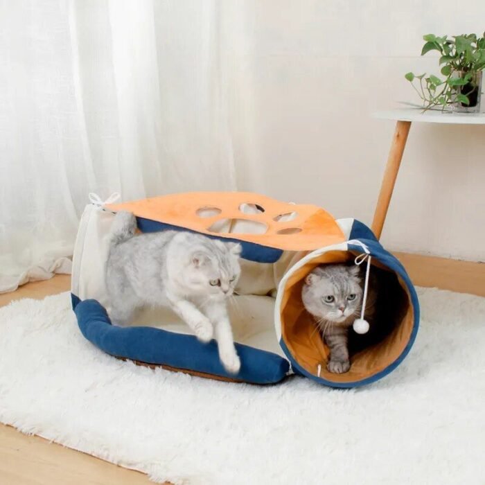 Interactive Multi-Pet Play Tunnel: Collapsible Tube for Cats, Rabbits & Ferrets - Image 3