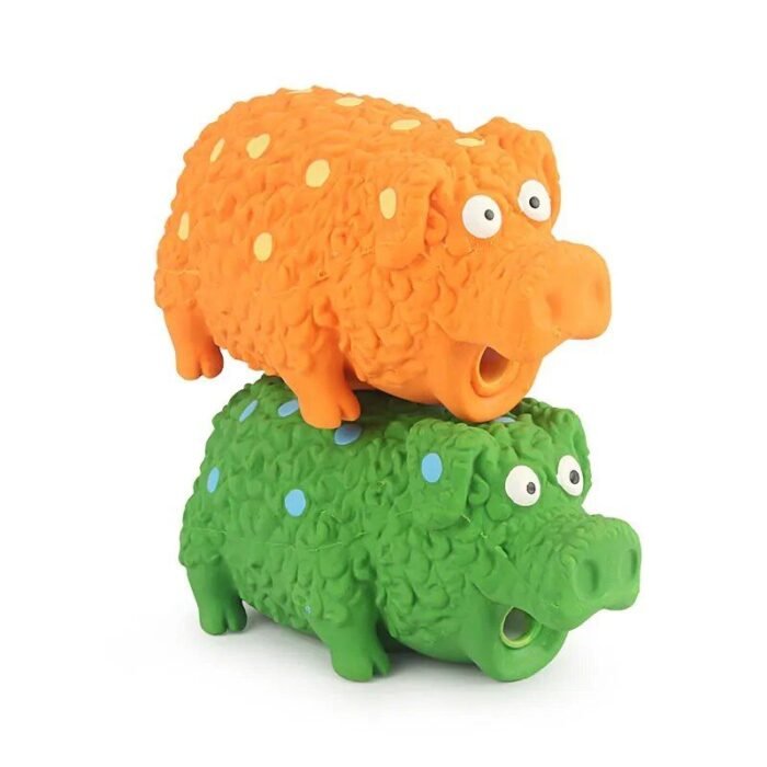 Playful Pig Squeak Toy for Dogs - Latex Chew & Sound Pet Toy - Image 3