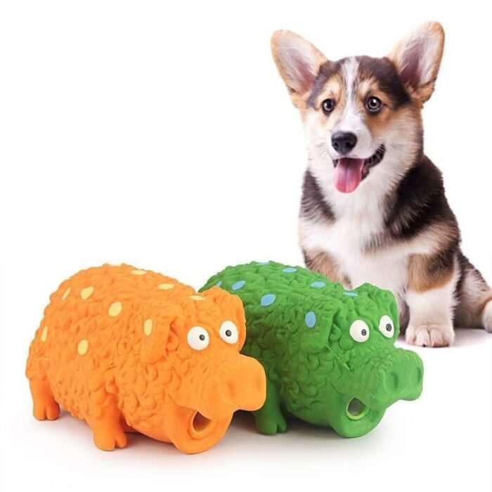 Playful Pig Squeak Toy for Dogs - Latex Chew & Sound Pet Toy - Image 1