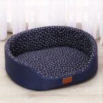 Cozy Dot-Patterned Pet Bed - Image 3