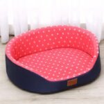 Cozy Dot-Patterned Pet Bed - Image 2