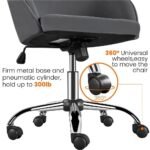 Modern Velvet Adjustable Swivel Office Chair - Image 6