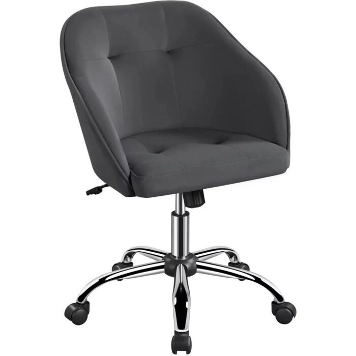 Modern Velvet Adjustable Swivel Office Chair - Image 2