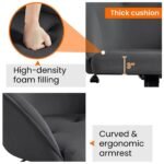Modern Velvet Adjustable Swivel Office Chair - Image 4