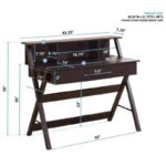 Elegant Wenge Writing Desk with Ample Storage - Image 5