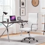 Modern Faux Leather Office Desk Chair - Image 3