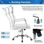 Modern Faux Leather Office Desk Chair - Image 7