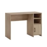 Versatile Summer Oak Computer Desk with Adjustable Storage - Image 3