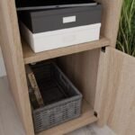 Versatile Summer Oak Computer Desk with Adjustable Storage - Image 5