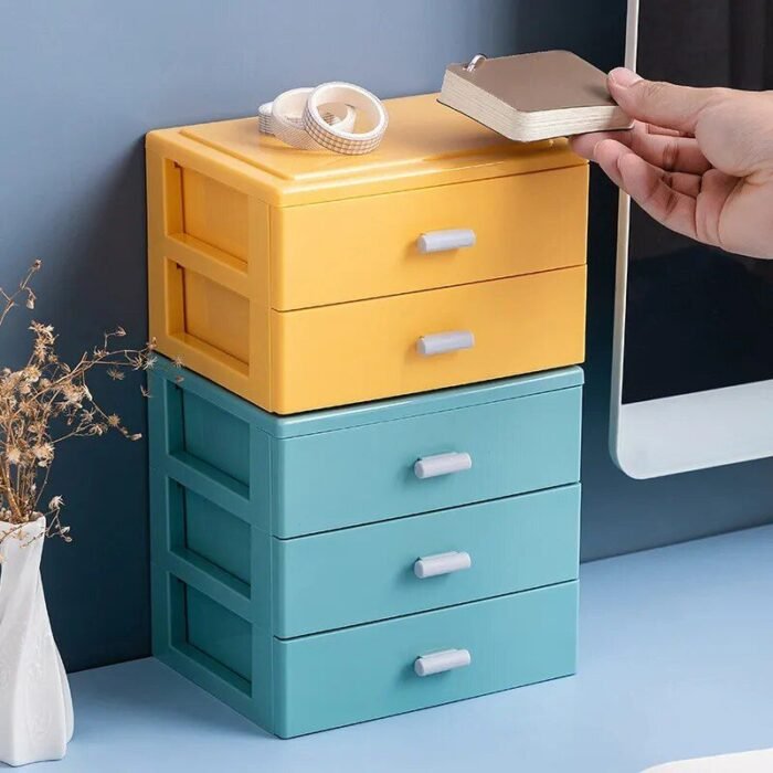 Multi-Layer Modern Plastic Desktop Organizer - Image 3