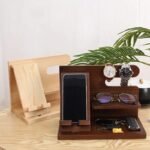 Elegant Multifunction Wooden Bedside Organizer - Image 3