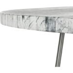 Elegant Grey & White Wash Wood Dining Table - Image 4