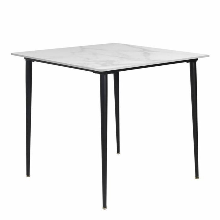Modern Minimalist Sintered Stone Dining Table with Metal Legs - Image 6