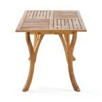 Elegant Teak Finish Acacia Wood Outdoor Dining Table - Image 5