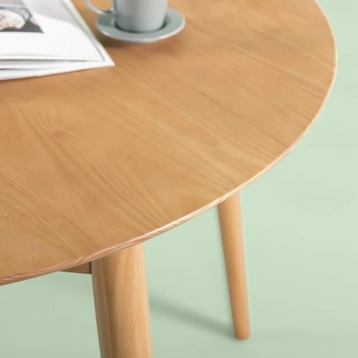 Modern 42" Round Wood Dining Table - Image 4