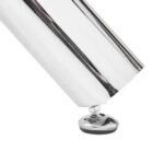 Elegant Round Glass Dining Table with Cross Leg Design - Image 5