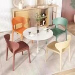 Modern Minimalist Plastic Dining Chair - Perfect for Parties, Beach, and Balcony