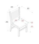 Elegant Natural Wood and Rattan Folding Chair with Upholstered Beige Seat - Image 7