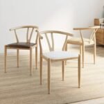 Luxurious Nordic-Style Leather Dining Chair with Armrests - Image 5