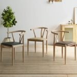 Luxurious Nordic-Style Leather Dining Chair with Armrests - Image 6