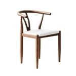 Luxurious Nordic-Style Leather Dining Chair with Armrests - Image 2