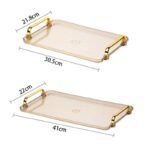 Elegant Acrylic Gold-Plated Serving Tray – Versatile and Eco-Friendly Household Accessory - Image 6