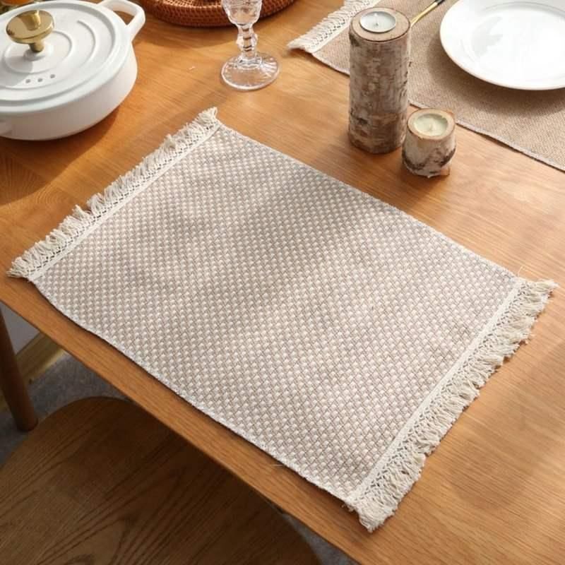 62533-2dc8aa.jpeg Simple Vintage Cotton Linen Placemats - Set the Perfect Table - Image 1