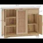 Bohemian Rattan-Decorated Multi-Purpose Storage Cabinet - Image 4