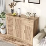 Bohemian Rattan-Decorated Multi-Purpose Storage Cabinet - Image 6