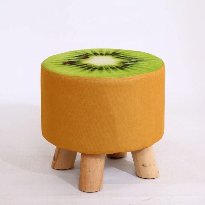 Charming Countryside Round Wood Stool - Image 3