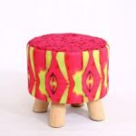 Charming Countryside Round Wood Stool - Image 5
