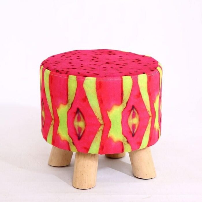 Charming Countryside Round Wood Stool - Image 5